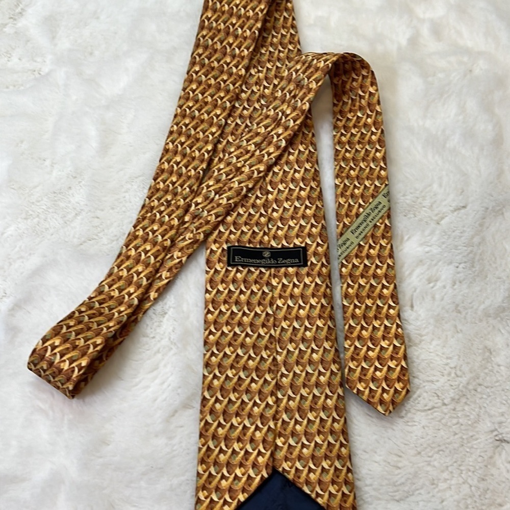 Ermengildo Zegna made in Italy silk tie exclusive design - Picture 6 of 11